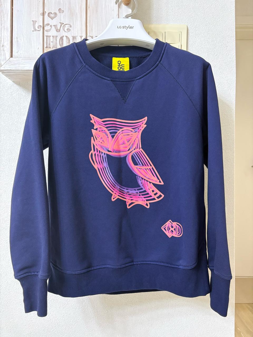 럭키슈에뜨 부엉이 맨투맨 네이비 S