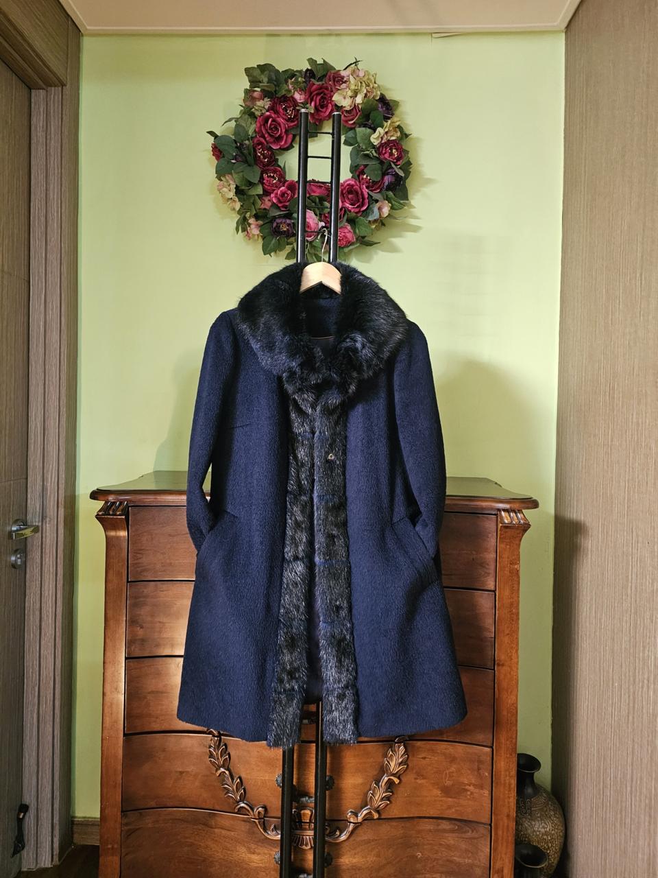 천연 머스크렛 수리알파카 코트