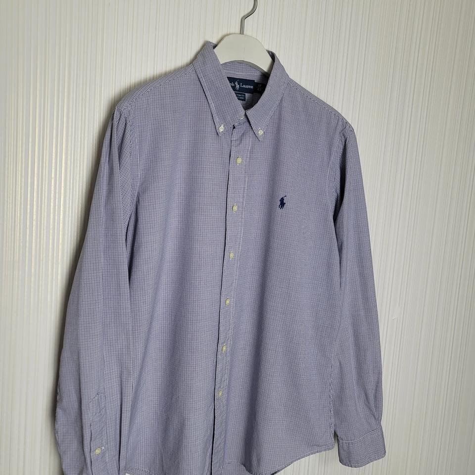 100-105 폴로 체크 셔츠 바이올렛 랄프로렌