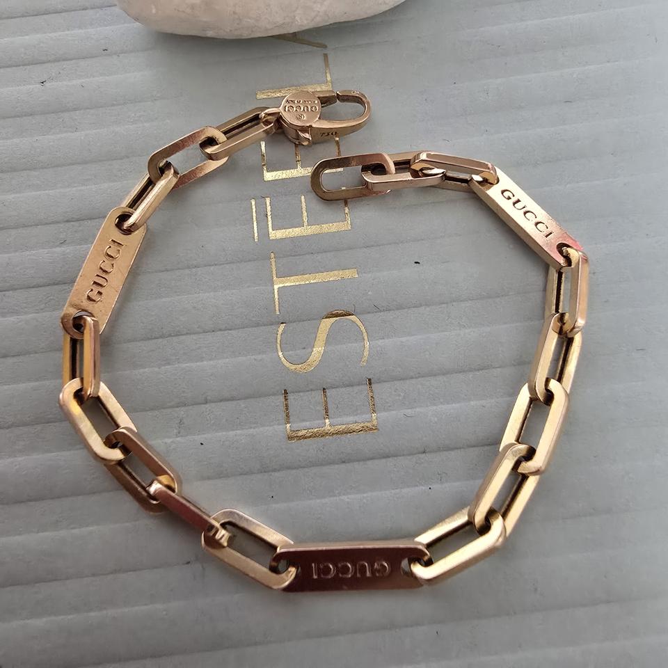 18k핑크골드 클립 팔찌