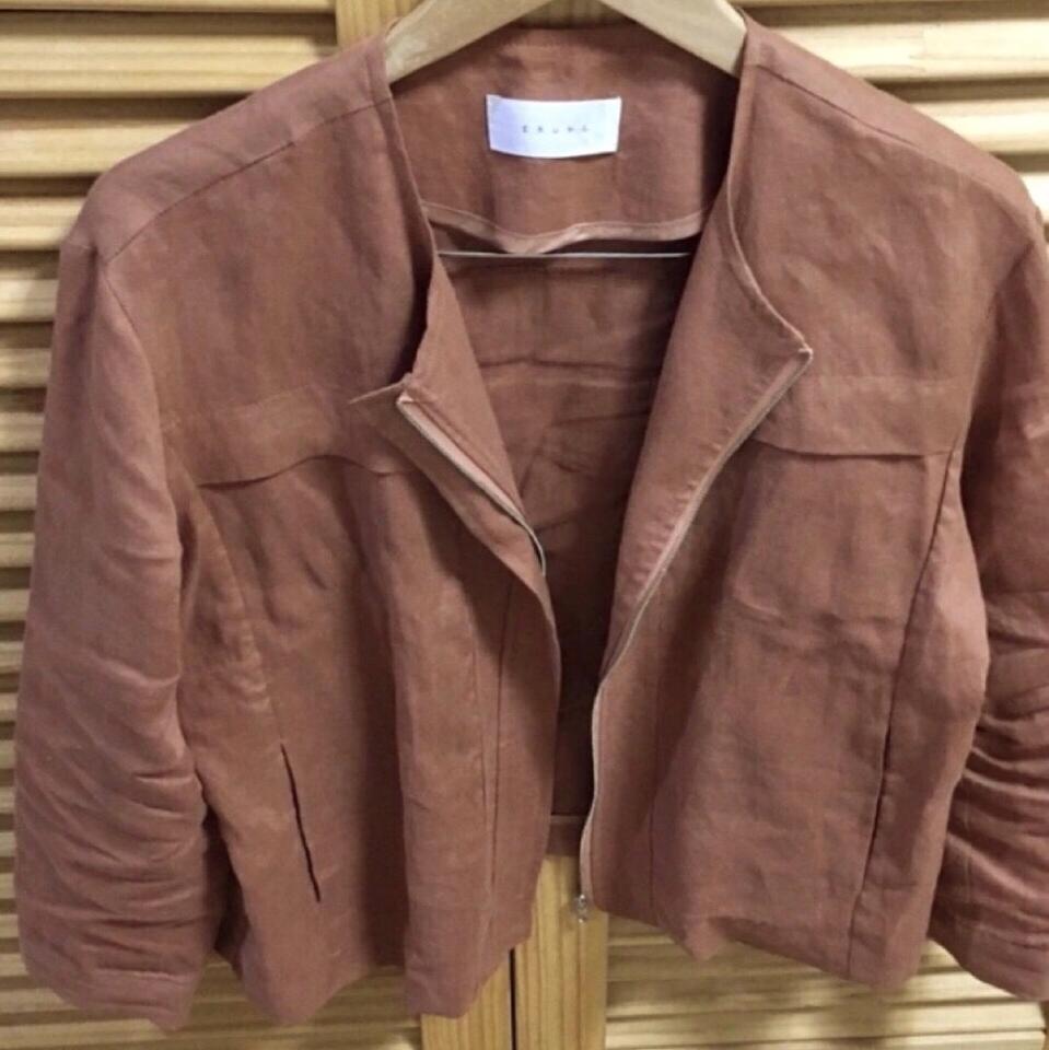 린넨 지퍼 자켓