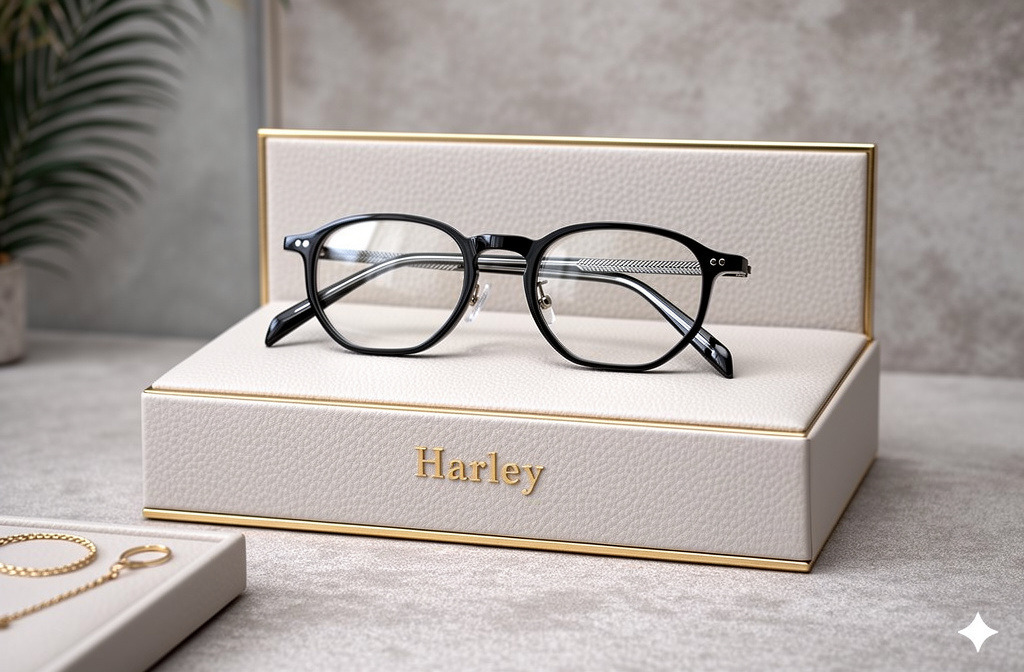 정품 Harley 블랙 사파이어 안경테, 구성품 몽땅 다 포함 드립니다.