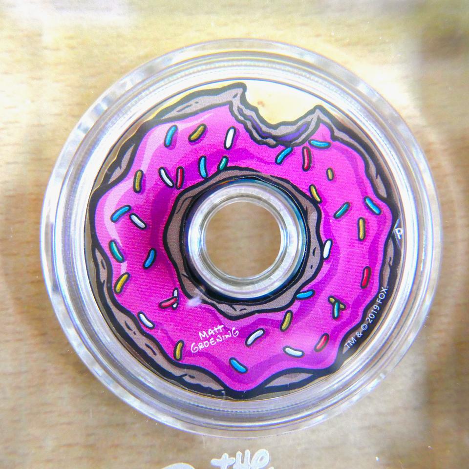 투발루 2019 심슨 가족 "도넛" $1 실버 코인