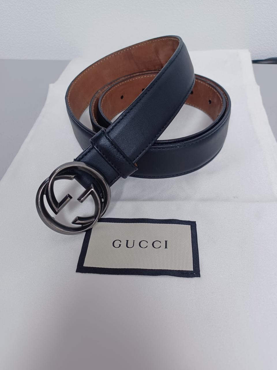 구찌 인터로킹 신사정장 가죽벨트 95 정품