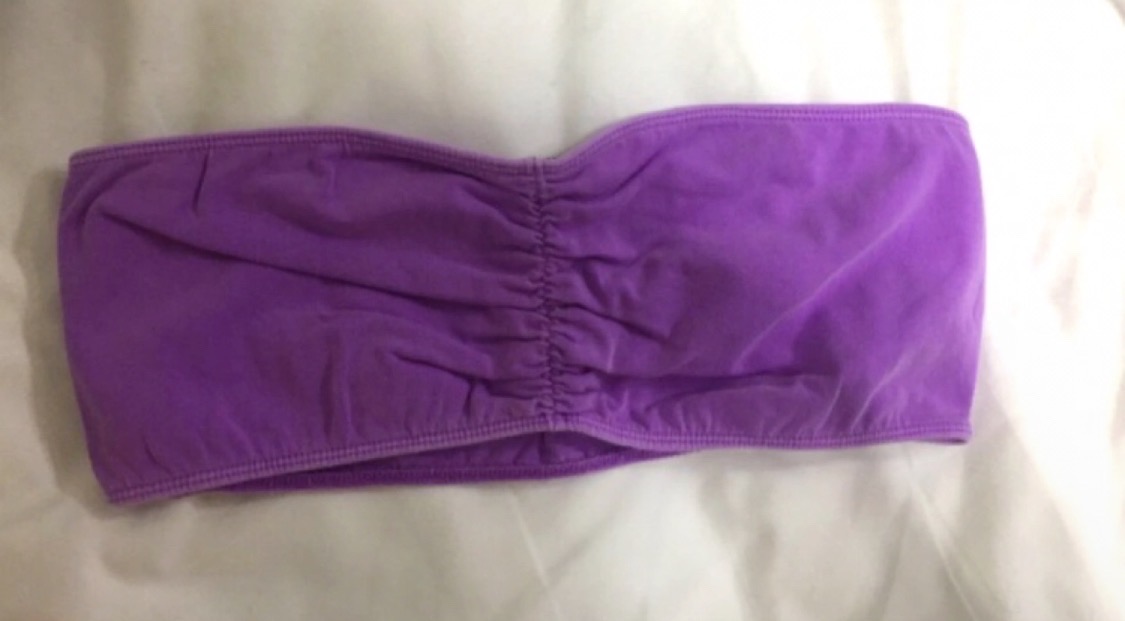 forever21 퍼플 튜브탑 밴듀 브라