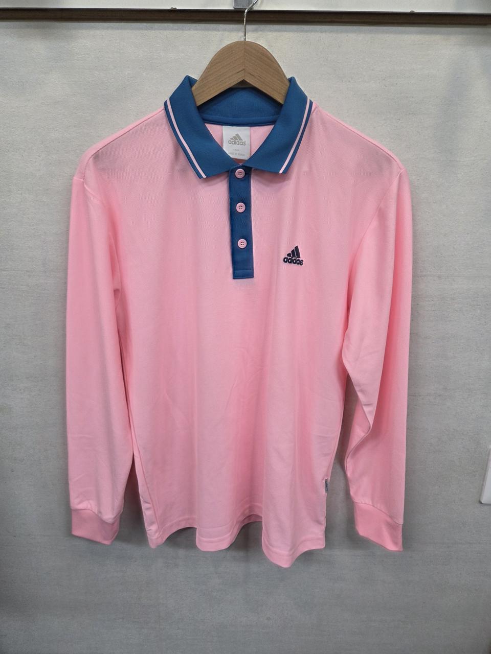 아디다스 올드스쿨 폴로 카라긴팔 연핑크 L