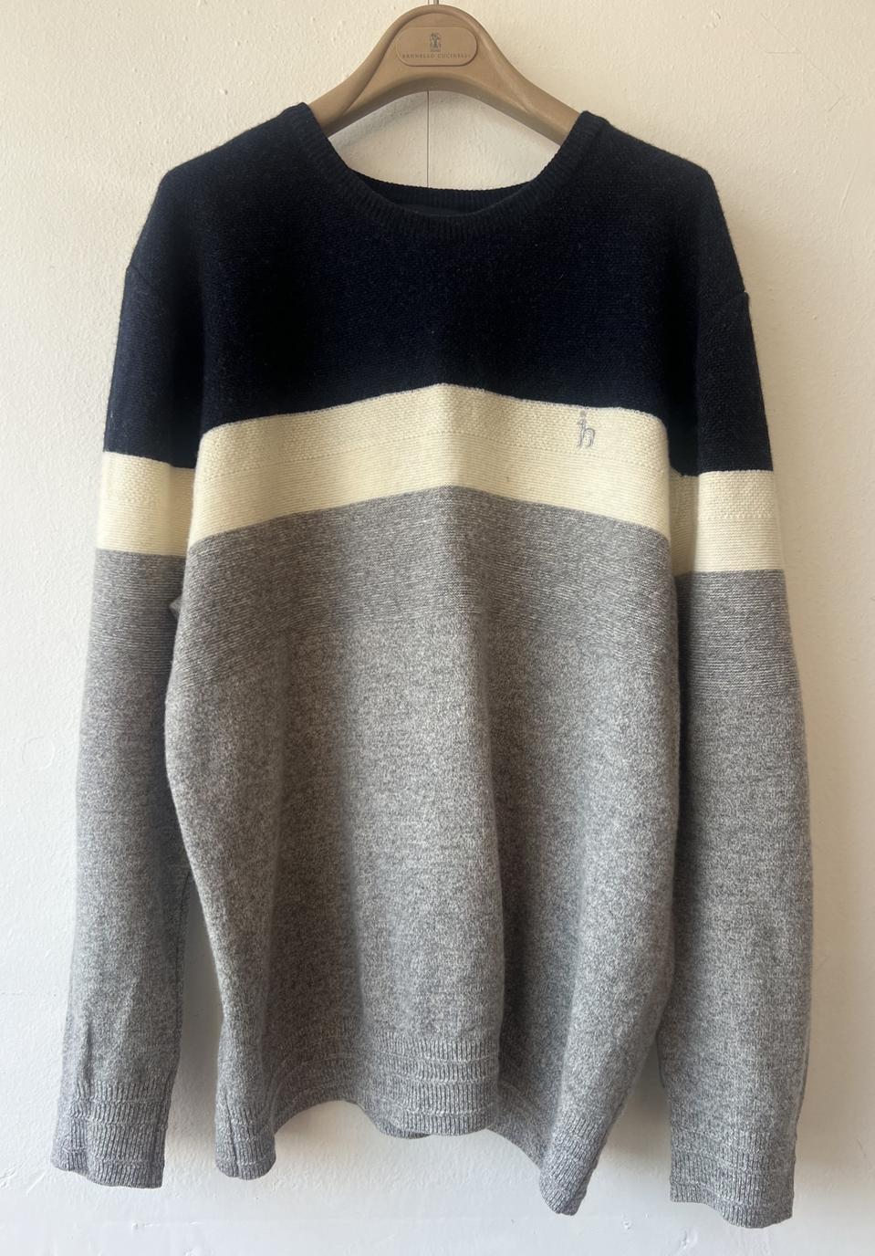 헤지스 남성 그레이 라운드울니트