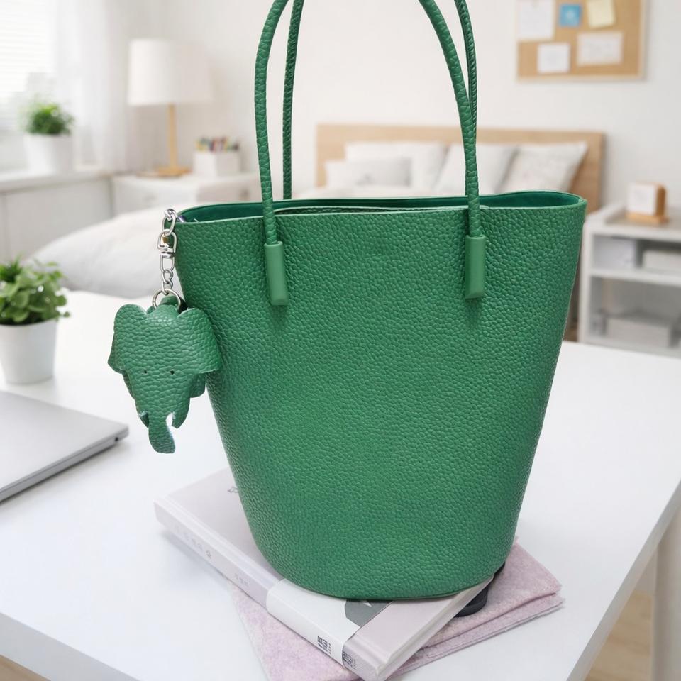 가죽소재 토트백_그린