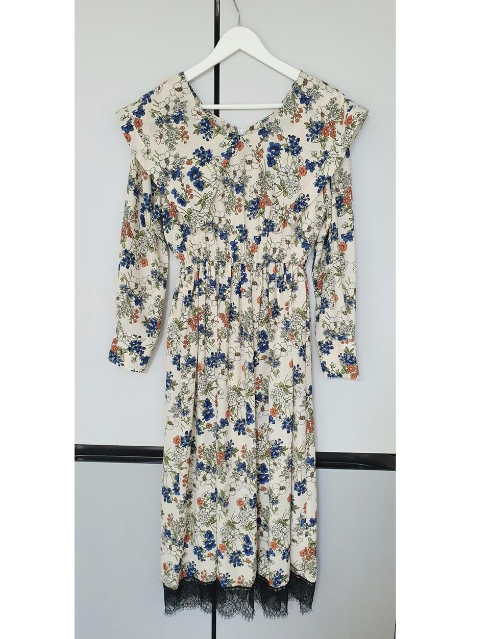 청순 플라워 롱원피스 S / 허리밴딩 날씬핏 /만원