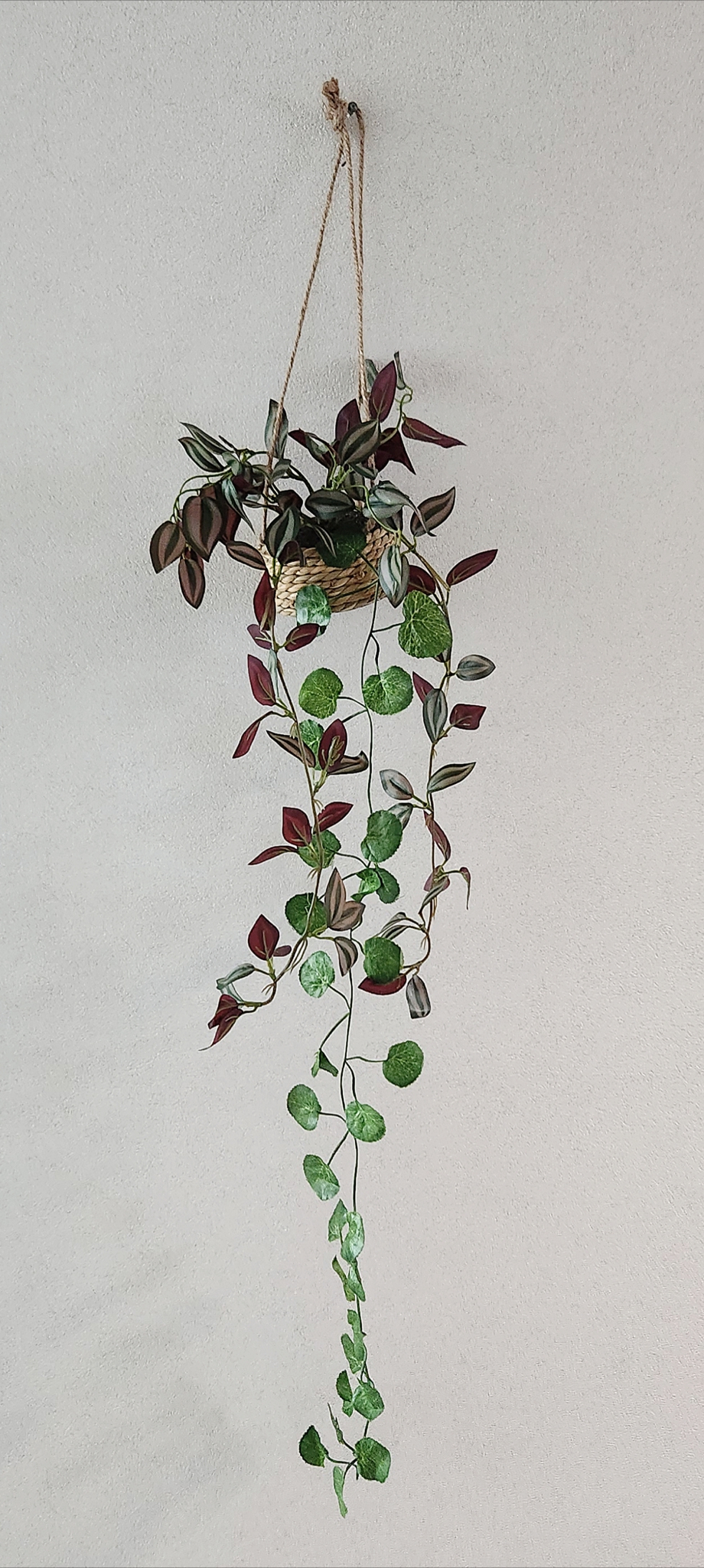 새상품)행잉 바구니 늘어지는 줄기조화 인테리어소품