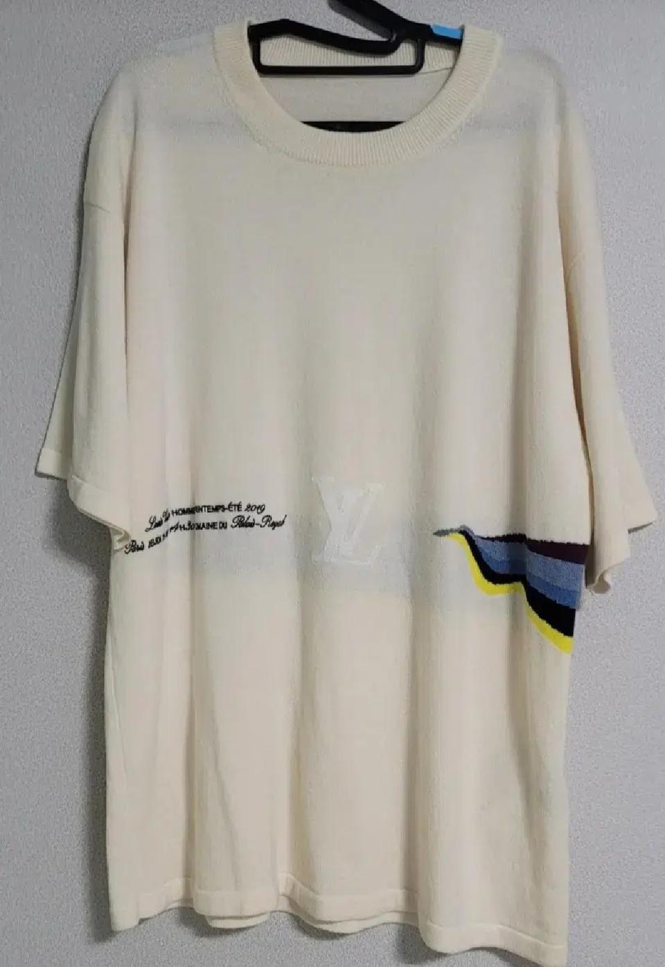 거의새것 매장 정품 남성 루이비통 인따르시아 레인보우 니트 반팔티