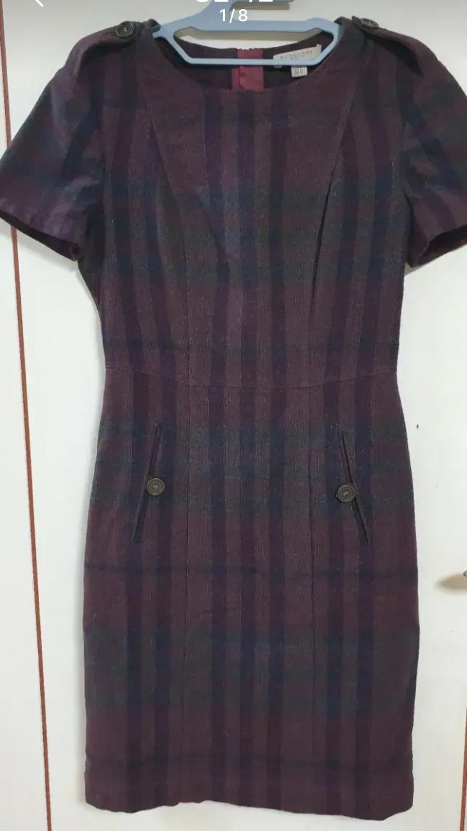 거의새것 정품 여성 버버리 브릿 모.울 원피스