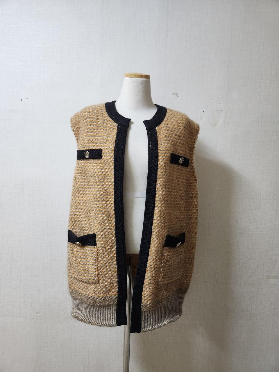 TIME 트위드 조끼 베스트