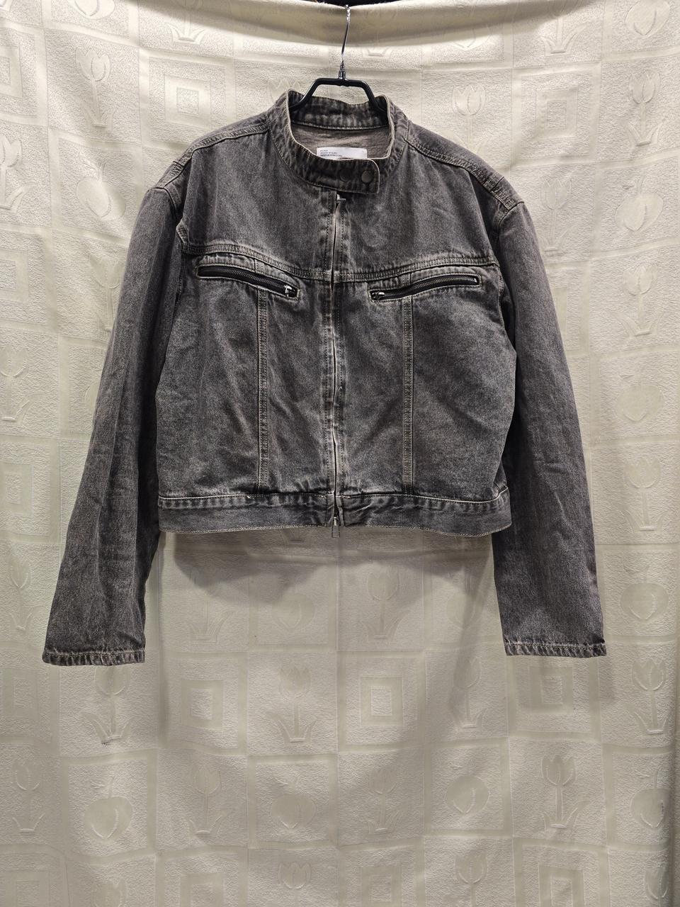 슈퍼서브 공용 워싱 크롭 데님 자켓 청자켓 M(95)