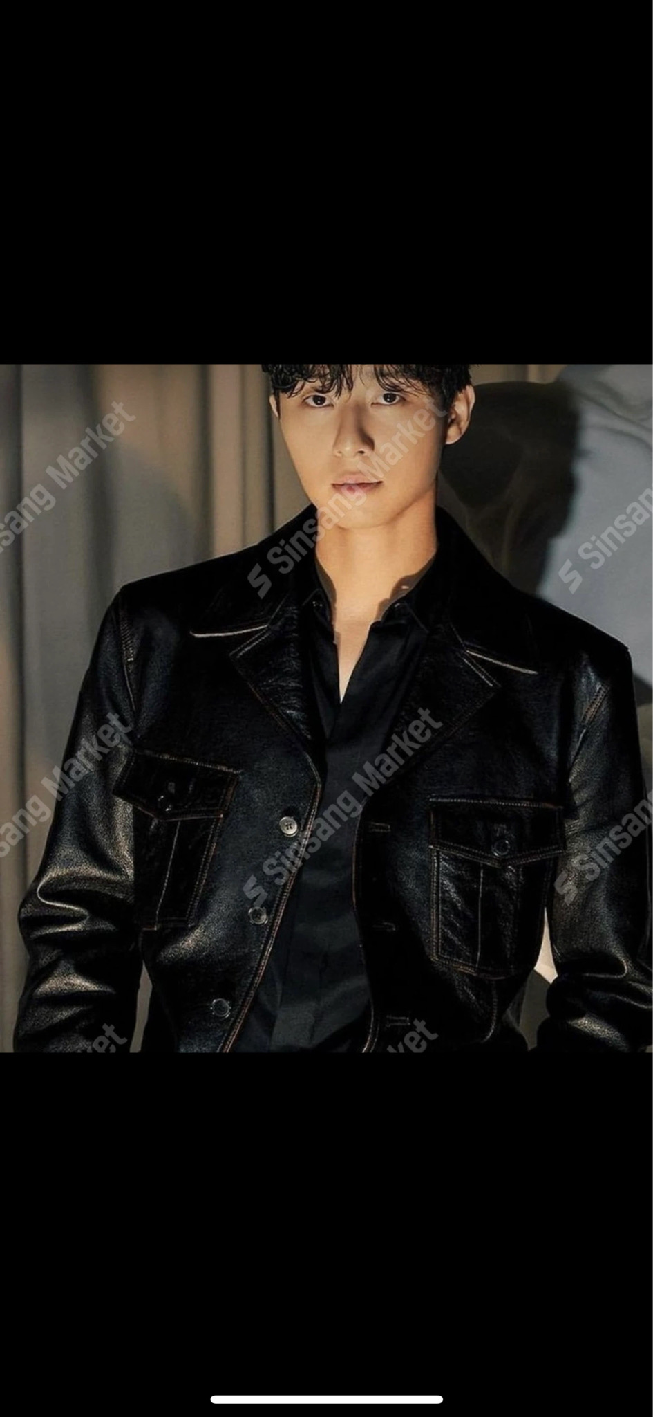 워싱 밀리터리 가죽자켓(새상품/박서준착용)