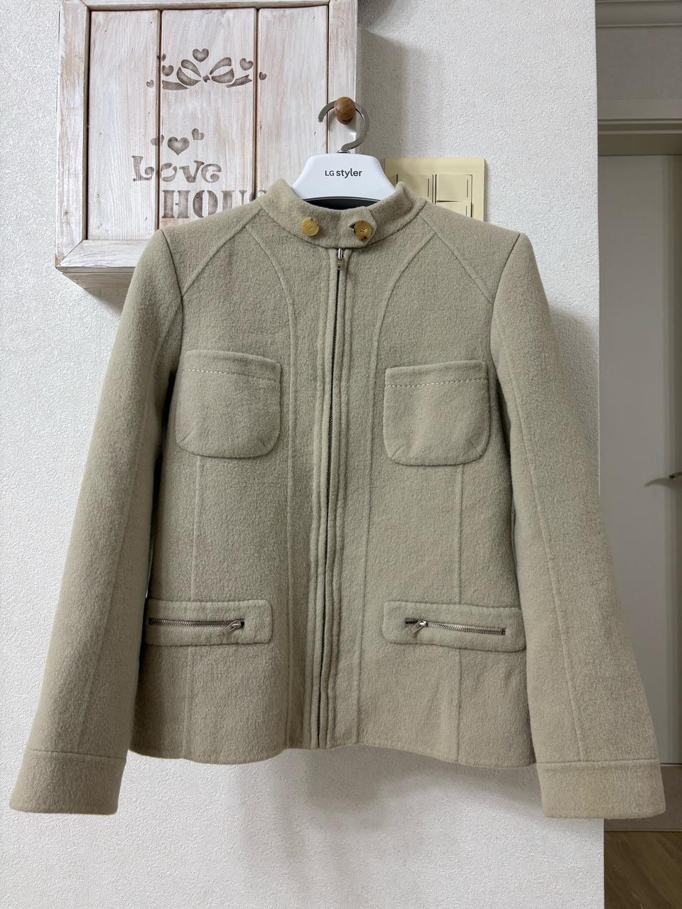 SYSTEM 시스템 베이지 울 자켓