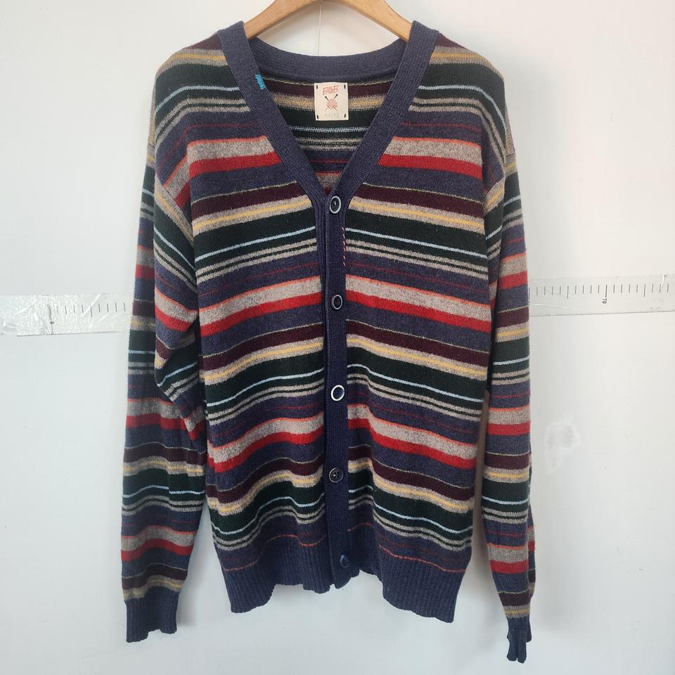 BOB 스트라이프 브이넥 가디건