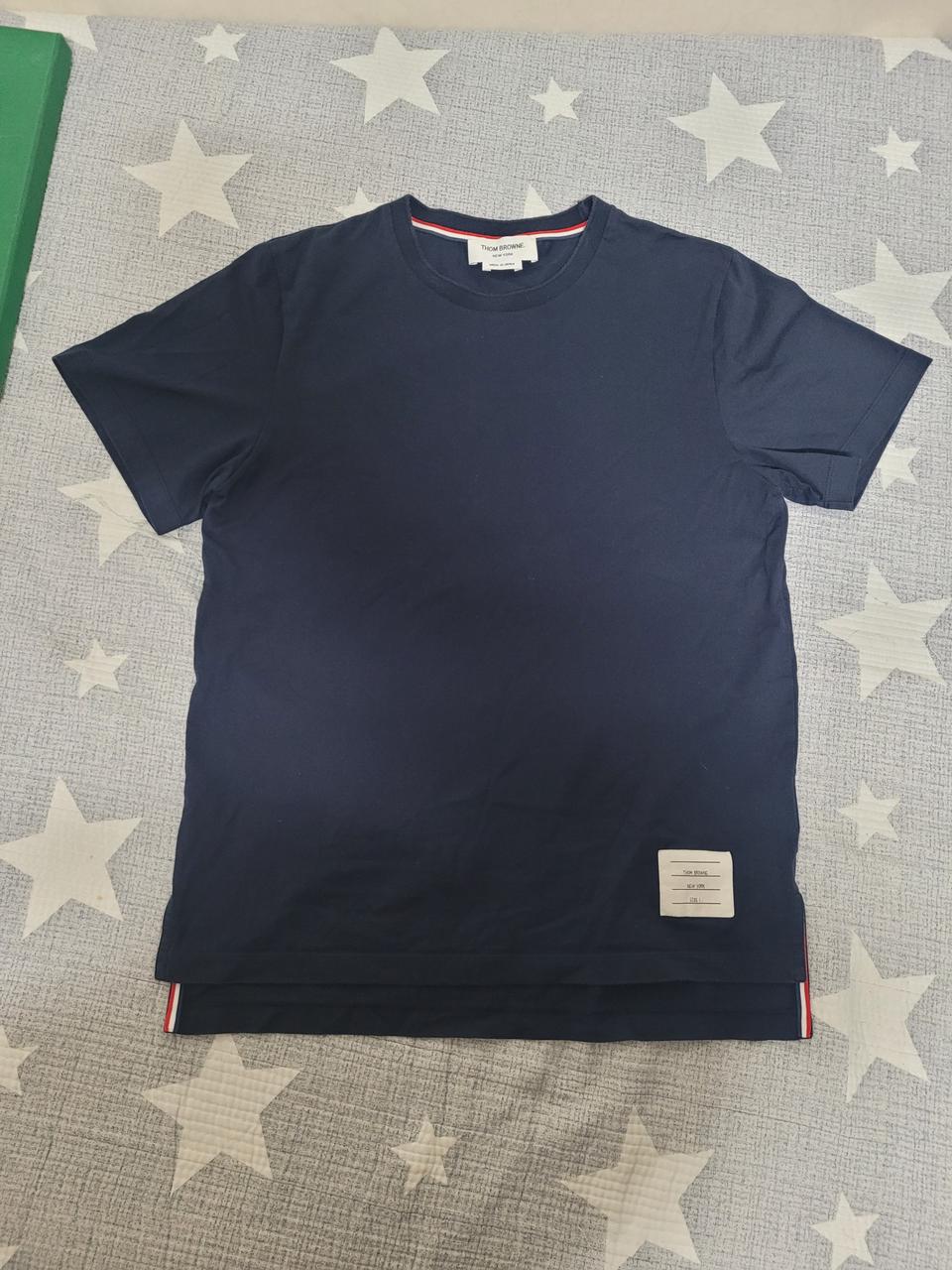 톰브라운 네이비 반팔 티셔츠 1사이즈