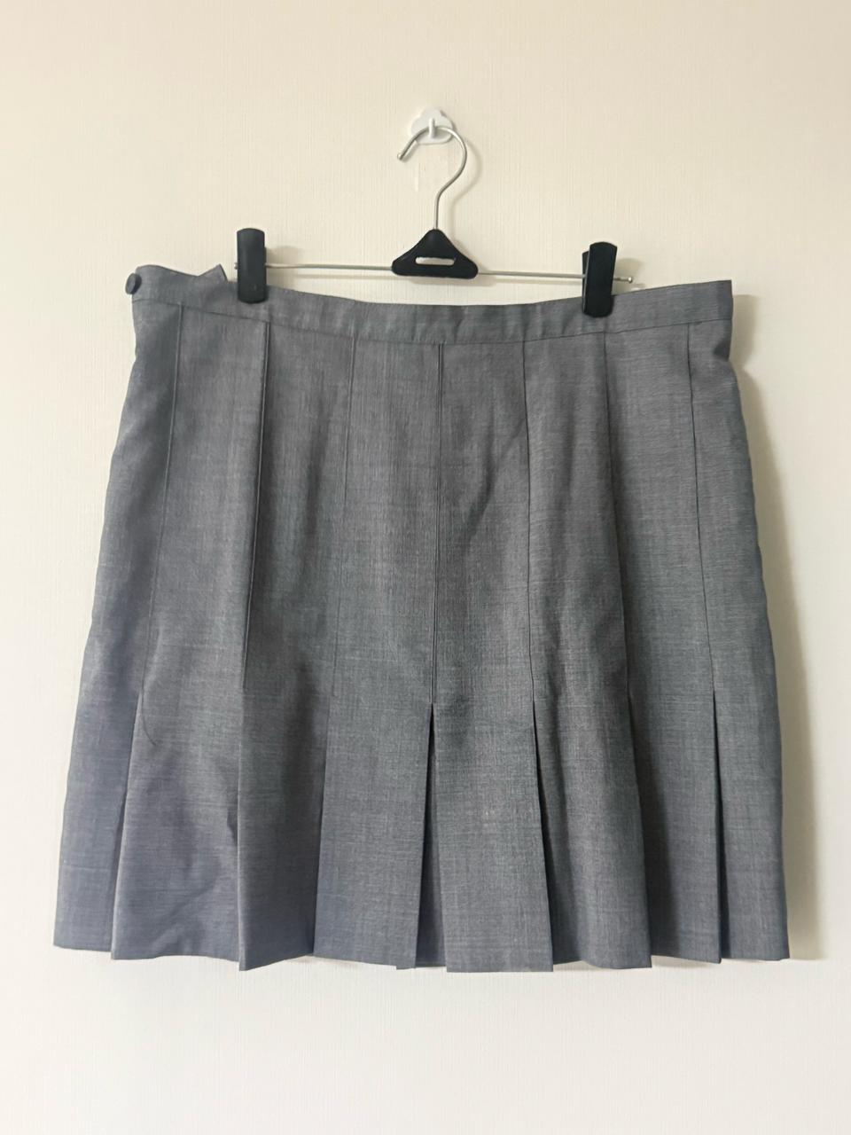 회색교복치마 아이비클럽 스마트 83사이즈  허리단면40 총기장45