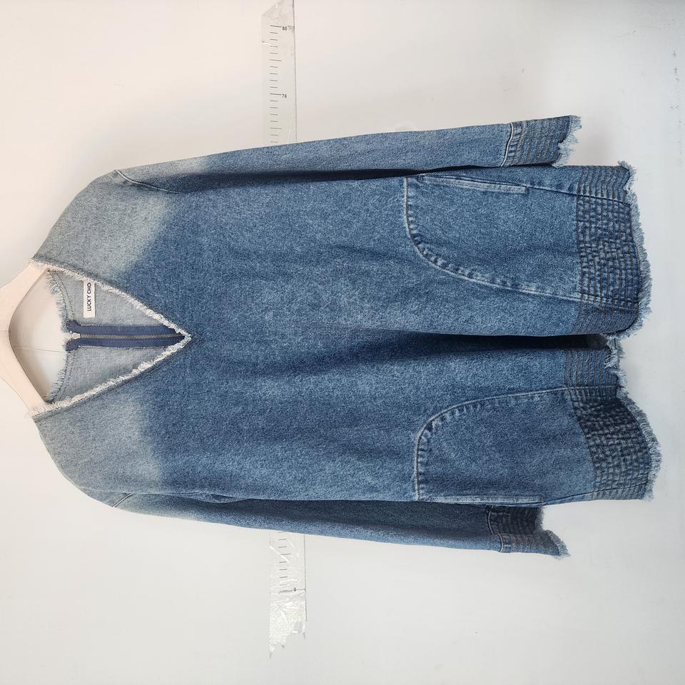 럭키슈에뜨 데님 롱 셔츠 원피스