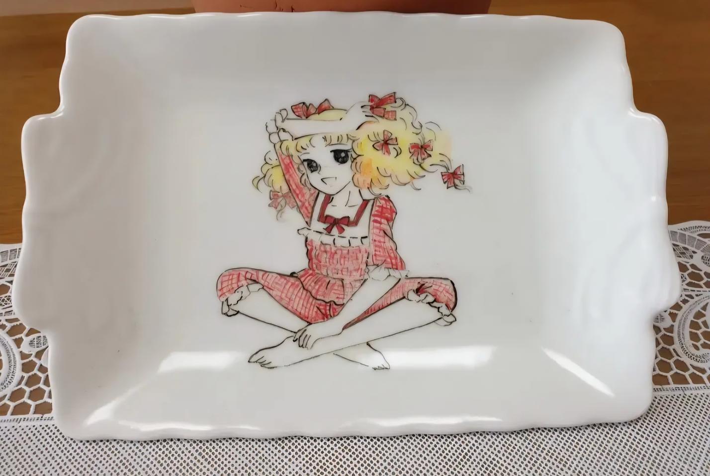 캔디 리본사각접시