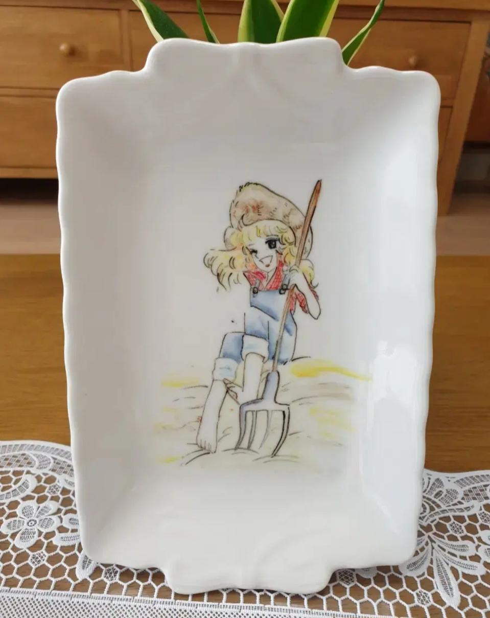 캔디 리본사각접시