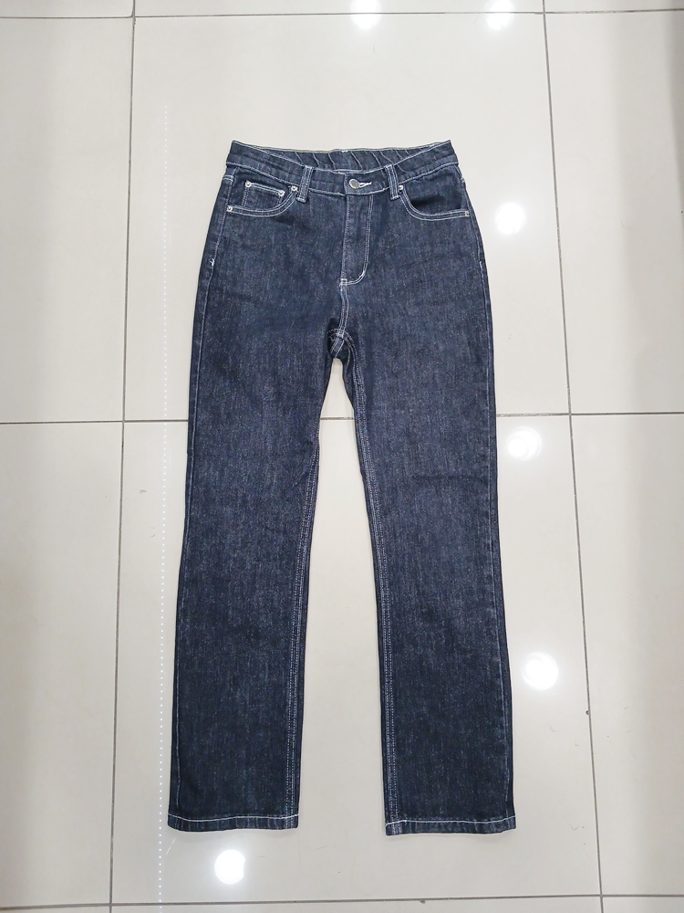 M사이즈 허리밴딩 신축성 진청 기본 일자 청바지 중고 