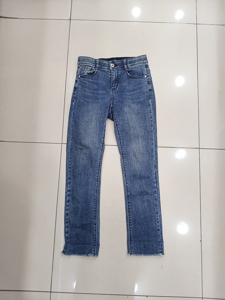 로엠 67 약26인치 허리밴딩 슬림일자 청바지 밑단올풀림 빈티지 중고 