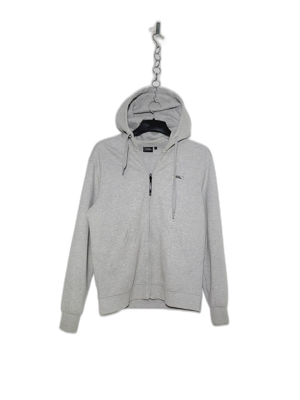 내셔널지오그래픽 라이트그레이 후드집업