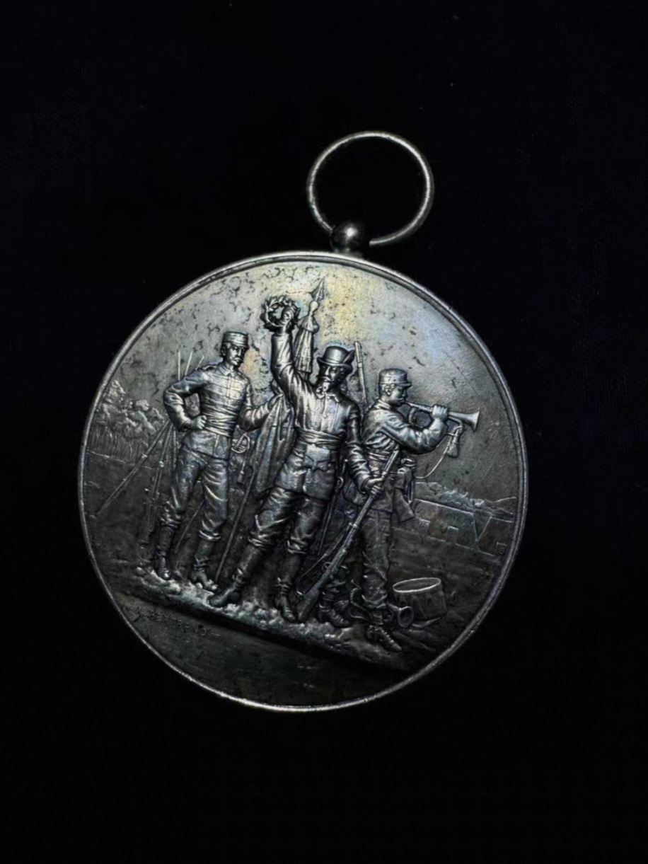 19세기 프랑스 사격대회 시상 은메달