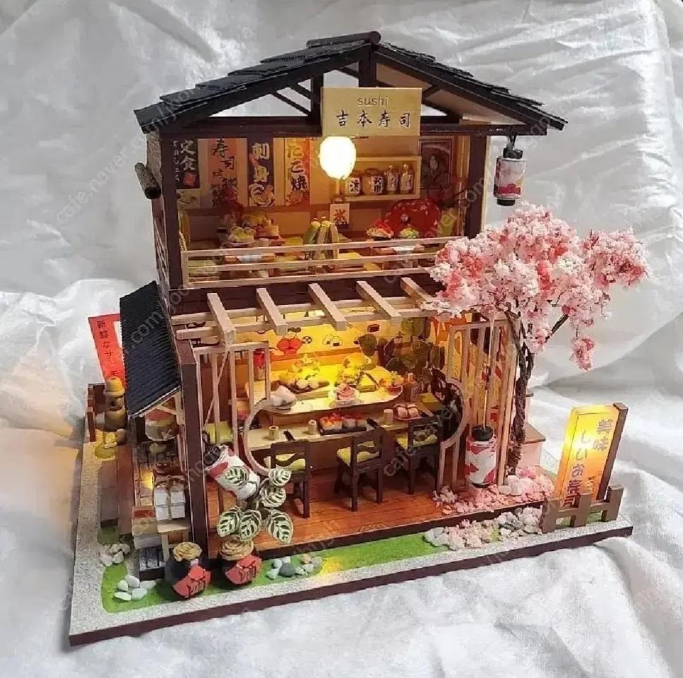 DIY 미니어처하우스 완성품 (LED,오르골)