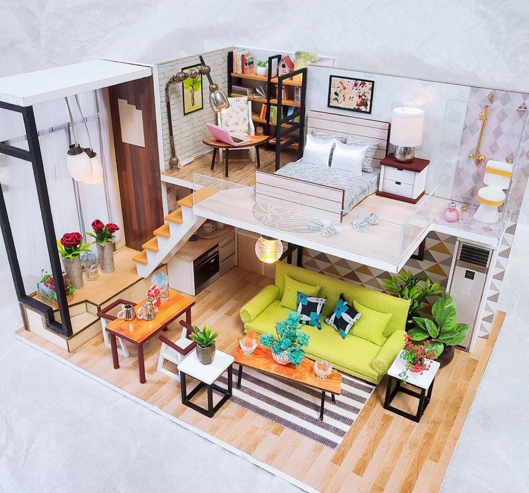 DIY 미니어처 완성품 (리모컨 LED, 오르골)