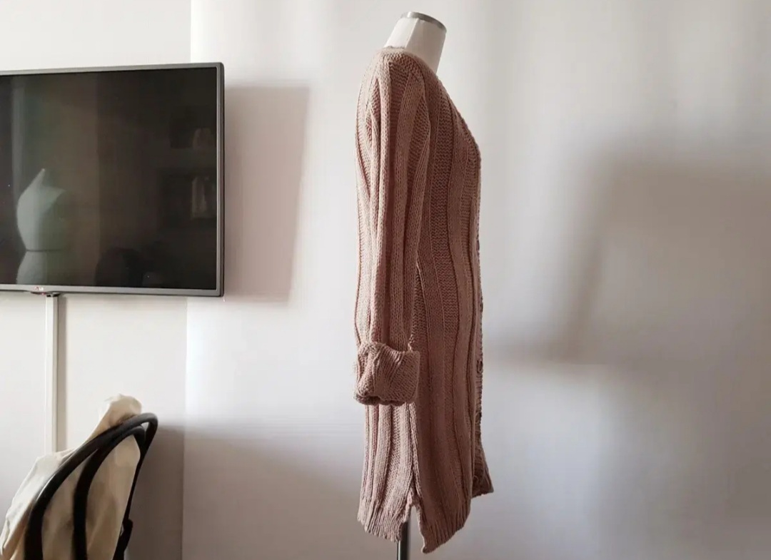 [♡BIG SALE♡]굵은골지 롱 가디건