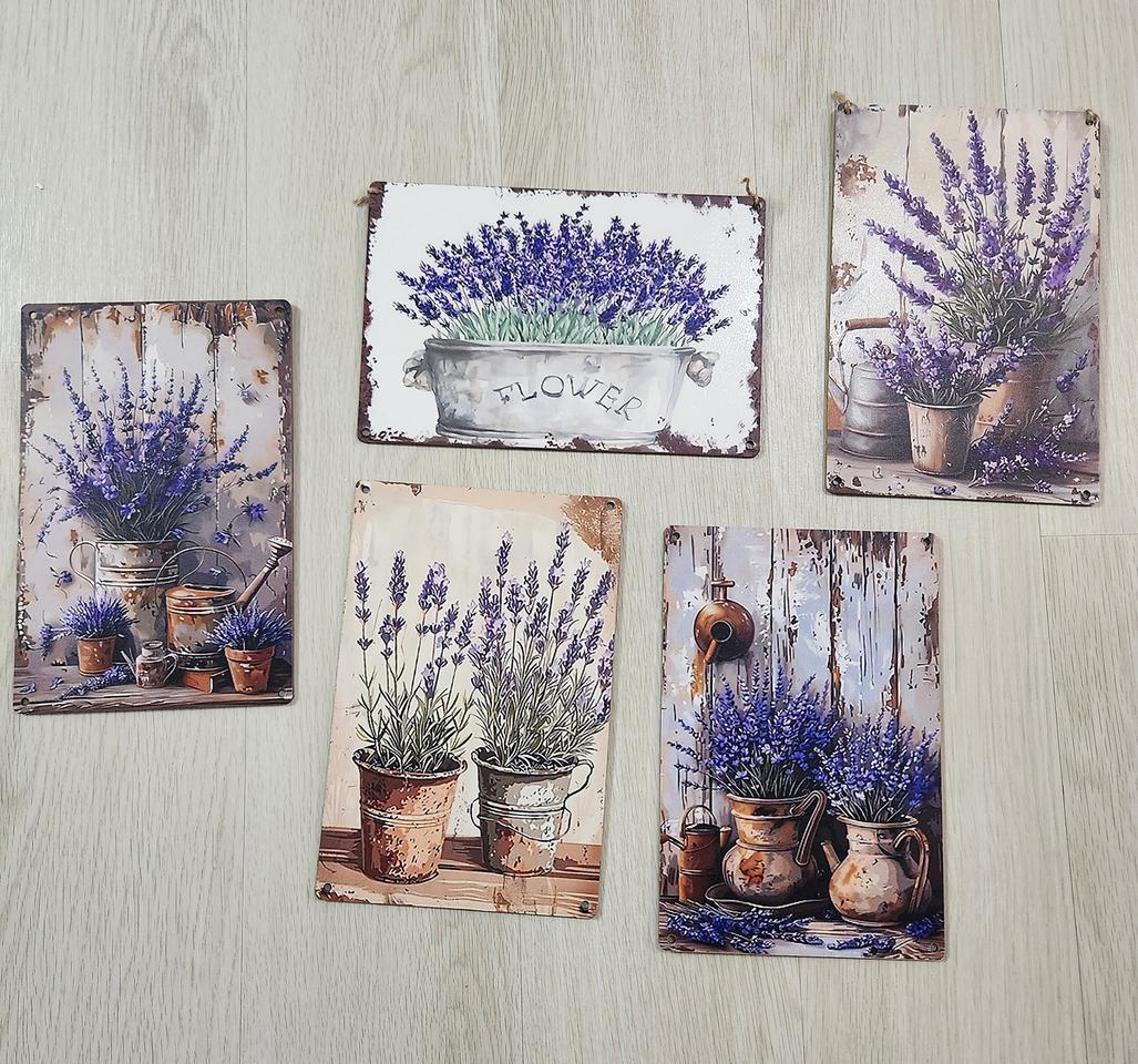 새상품)빈티지 원목 그림액자 5개 일괄 인테리어소품