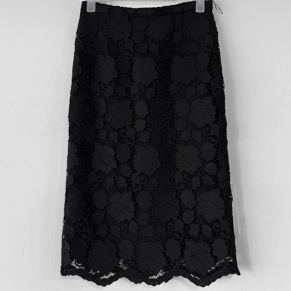 N21 플로럴 크로셰 미디 스커트