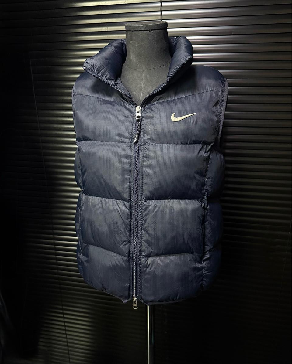 나이키 솜 패디드 패딩 조끼 남색 네이비 스우시 L 100 여자 여성