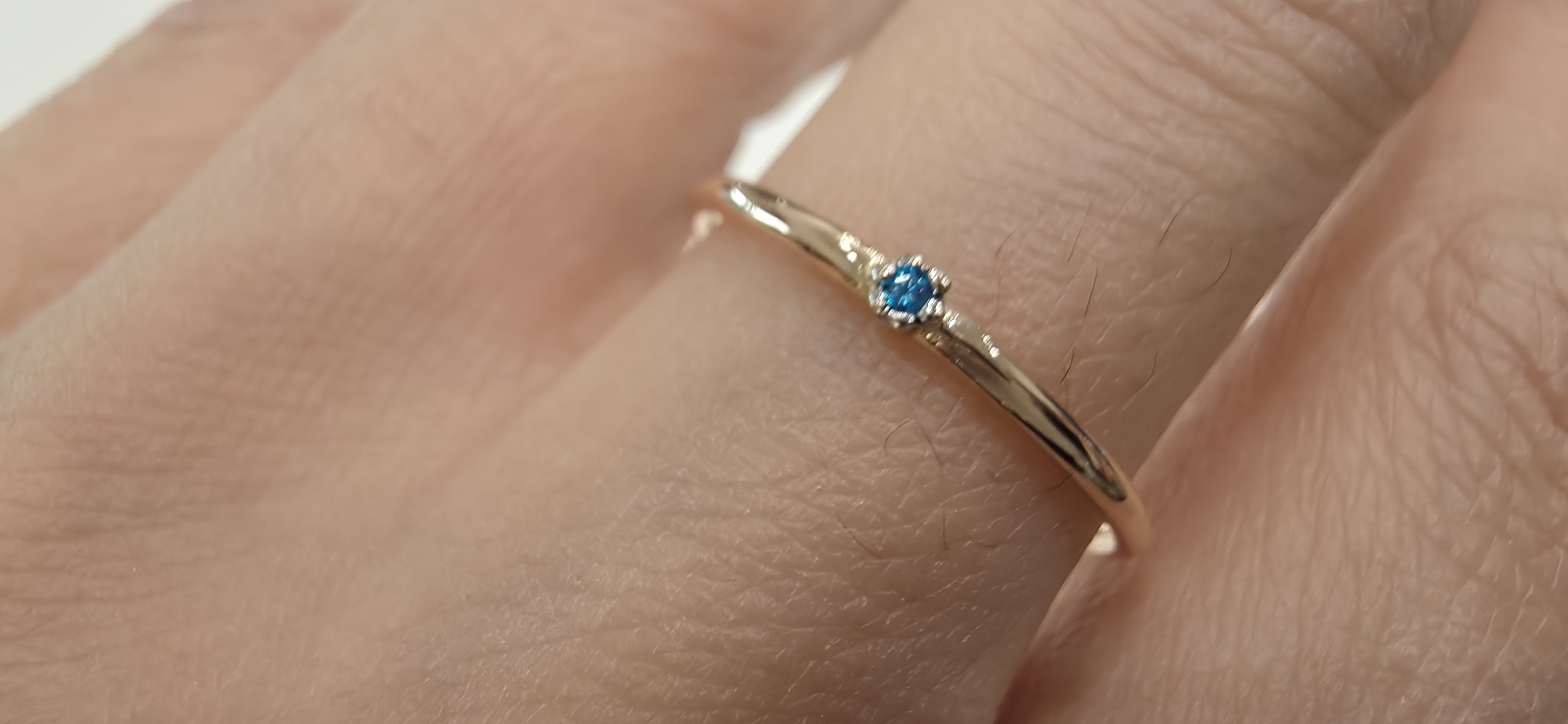 18k핑크골드_민트 큐빅 링