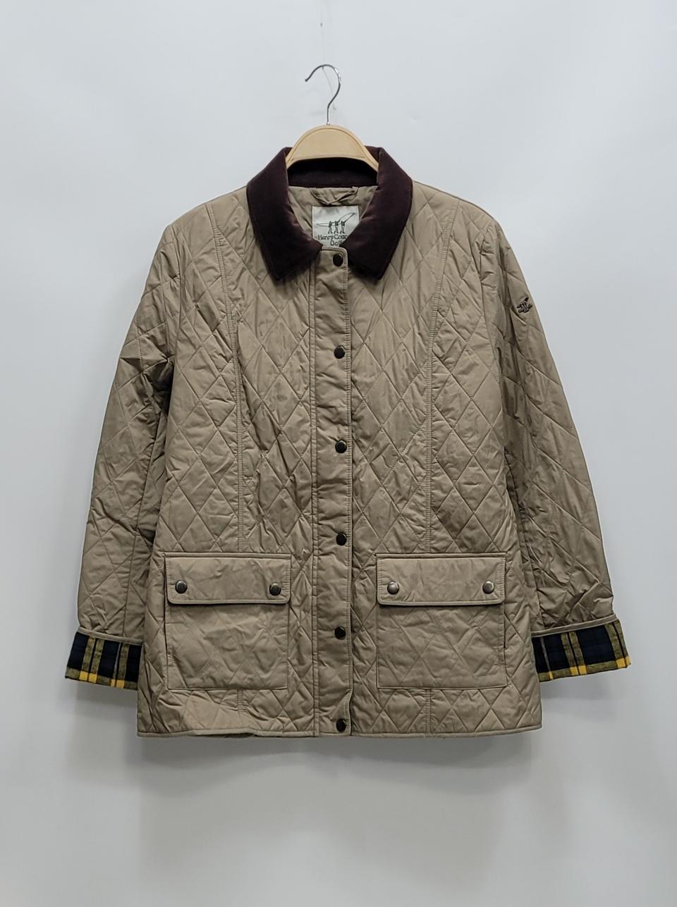 헨리코튼 골프 코듀로이 카라 퀼팅 자켓 점퍼 / 여 95 베이지