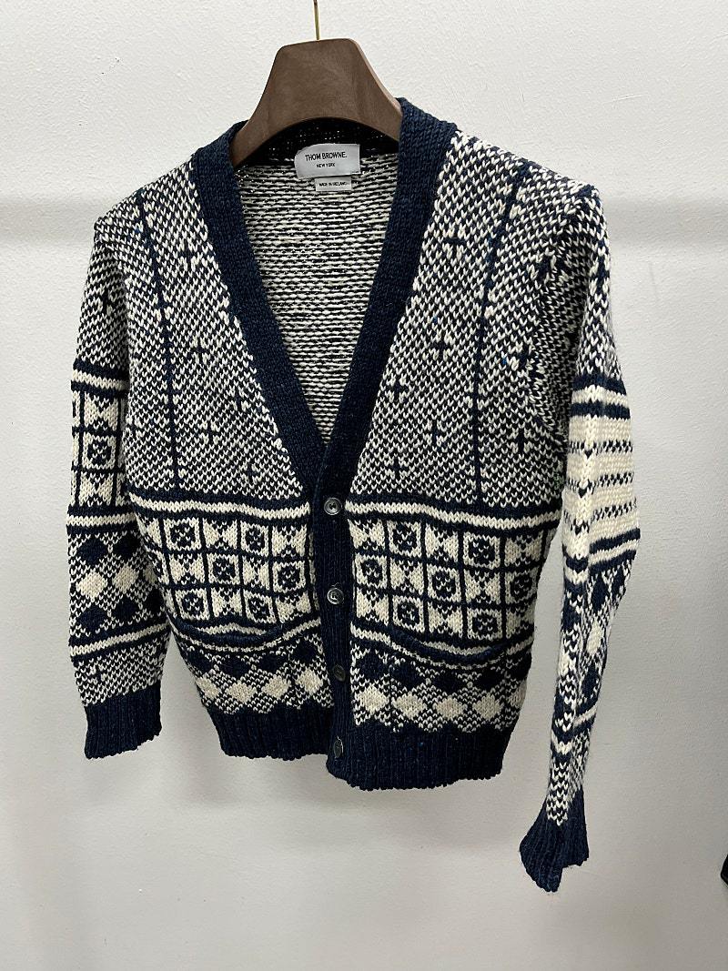 여) 톰브라운 페어아일 울 가디건