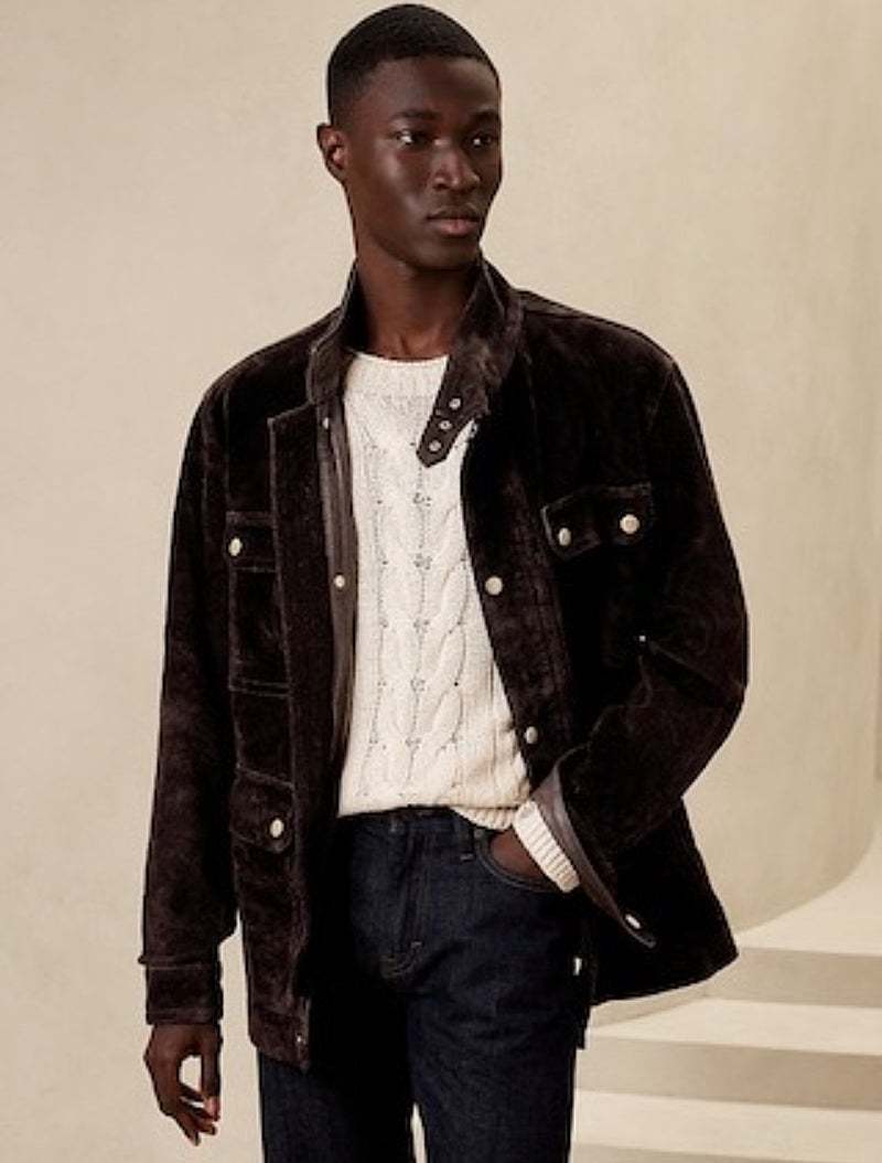 110) 바나나리퍼블릭 신형 스웨이드 필드자켓