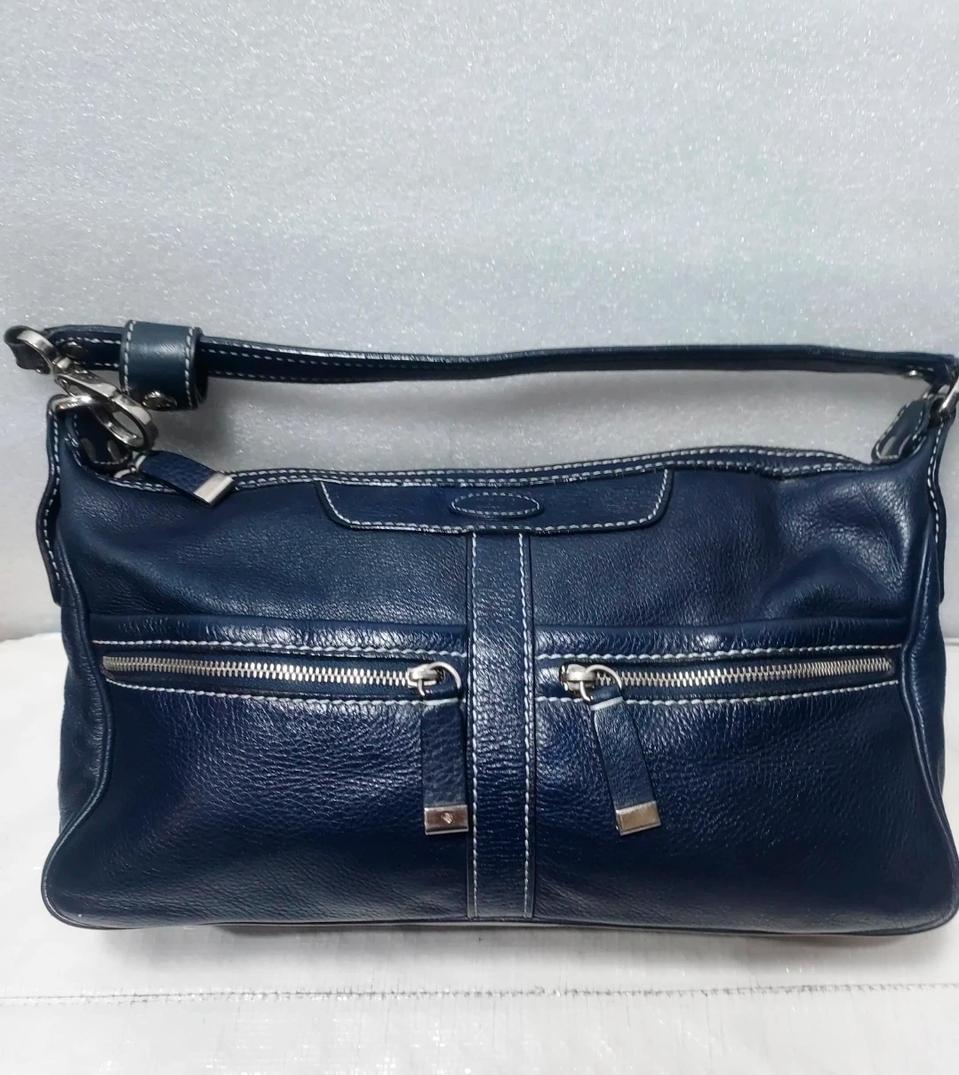 토즈정품네이비숄더백