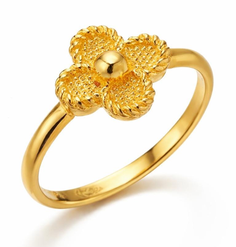 ❤ 24k 순금 팔찌 반지 세트 클로버 두줄 체인 금팔찌 금반지 ❤