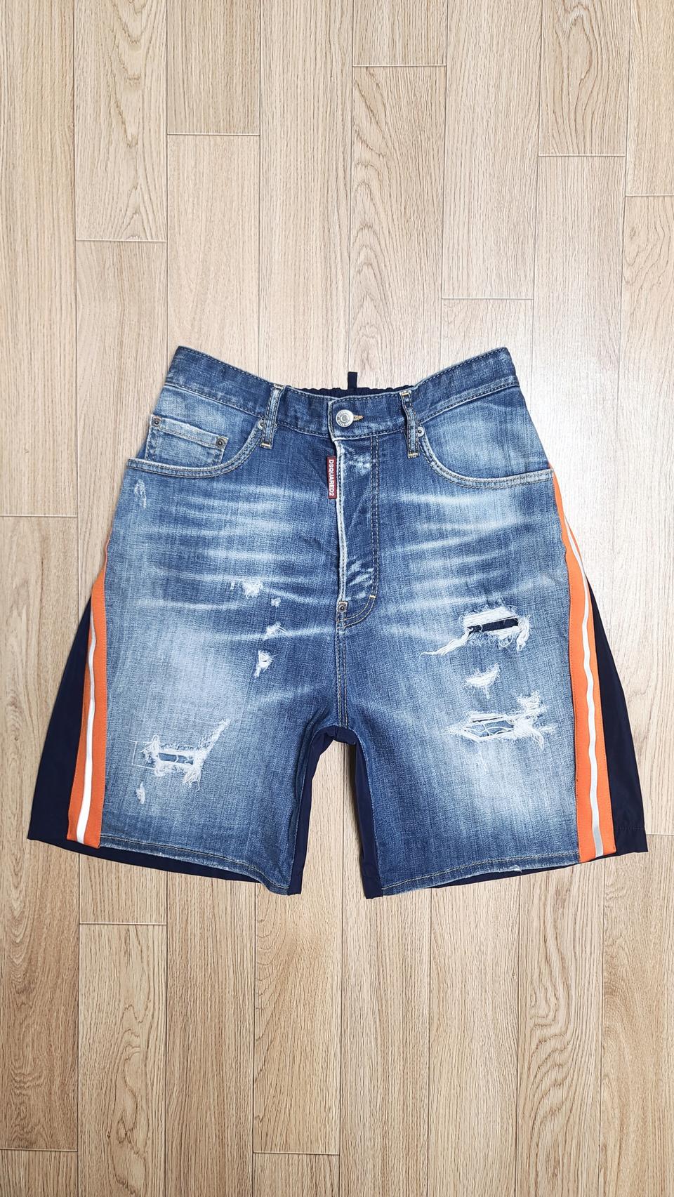 정품 디스퀘어드 레이어드 버뮤다 데님 팬츠 바지 30~32