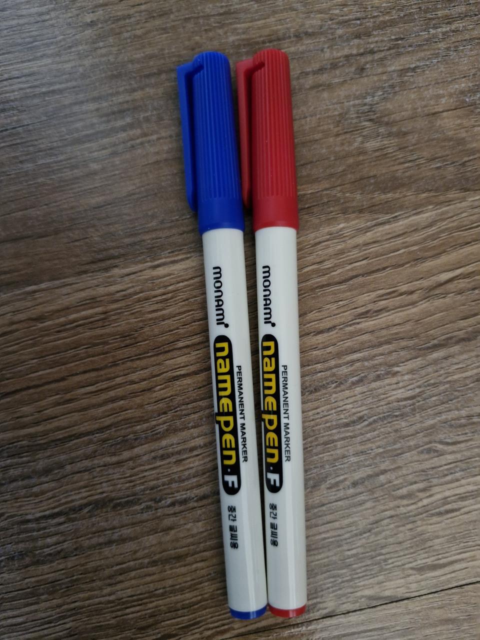 [새상품] 모나미 네임펜 F 중간글씨 파랑/빨강