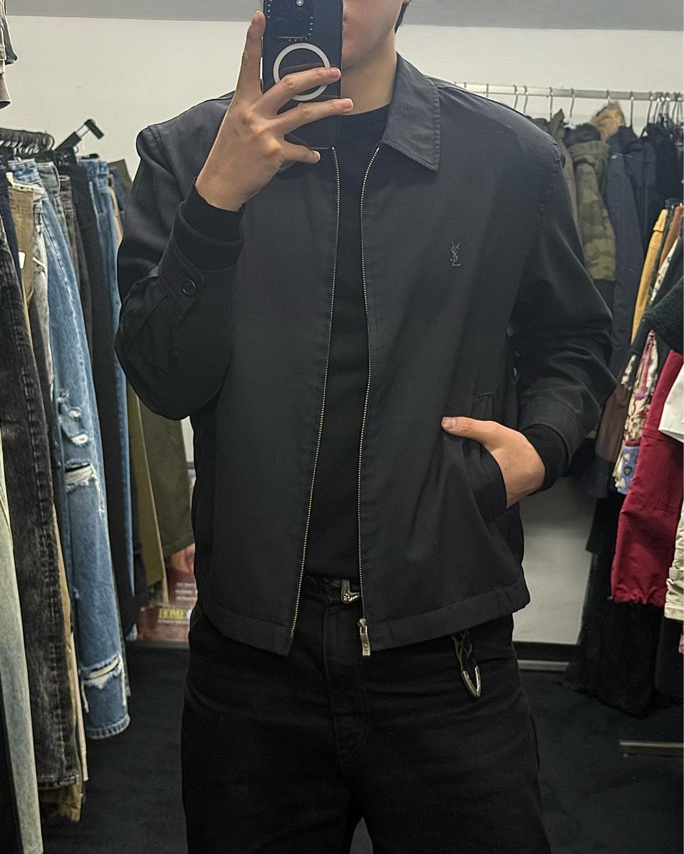 Ysl Pour Homme 블루종 봄버 자켓 점퍼 블랙 명품 입생로랑