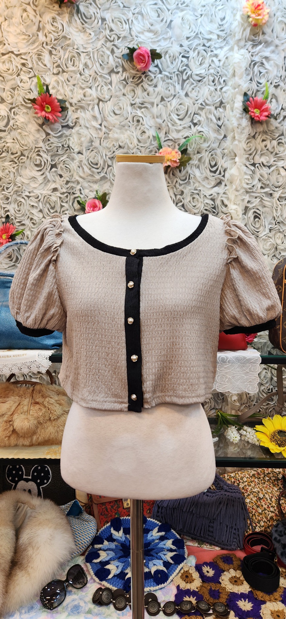 GRL 크롭 블라우스(FREE)