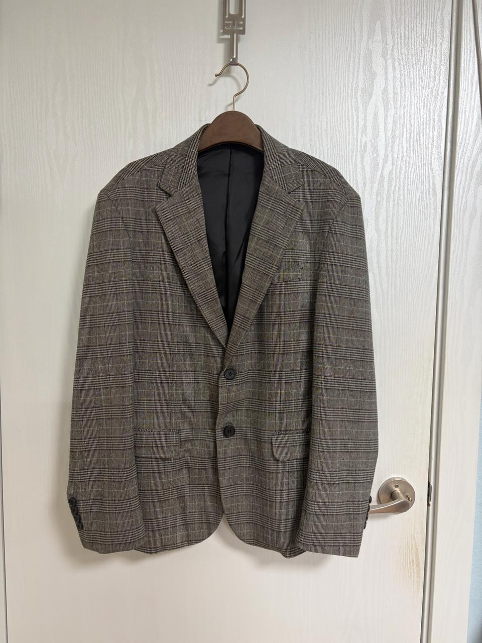 모디파이드 글랜체크 블레이저 자켓