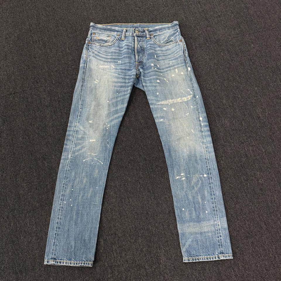 RRL 더블알엘 페인팅 데미지 데님 팬츠