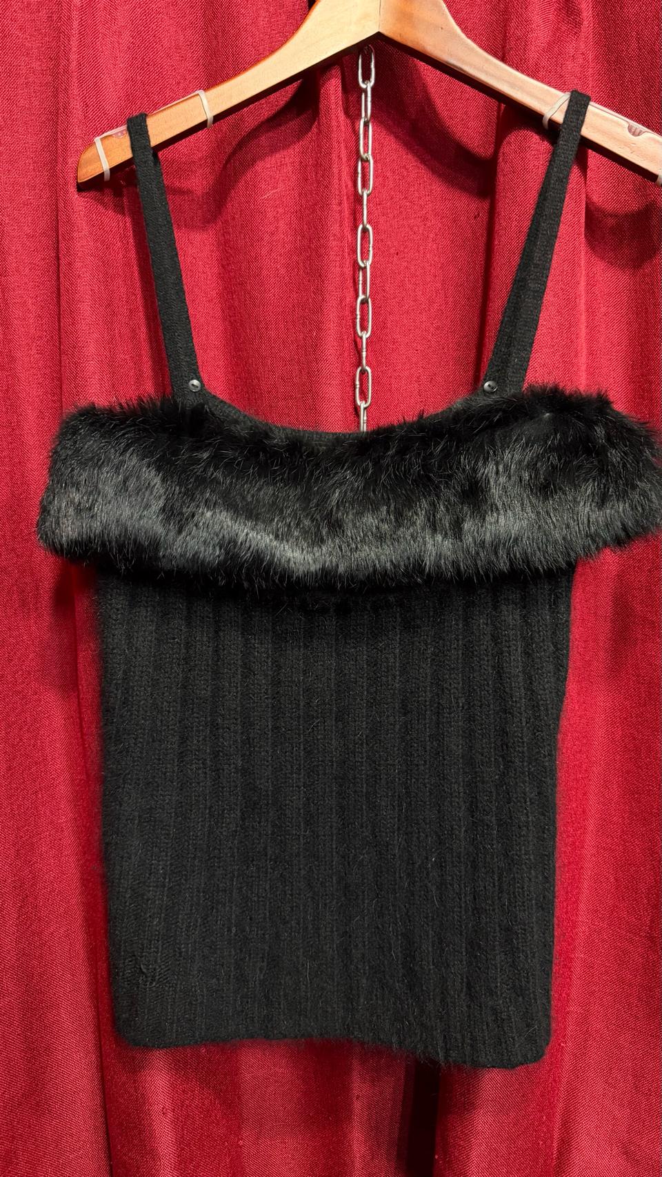 앙고라니트 토끼털 민소매 M