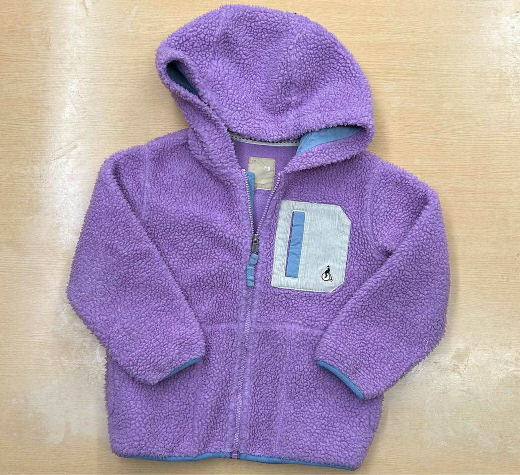 120사이즈 빈폴키즈 퍼플 후리스 자켓 정품